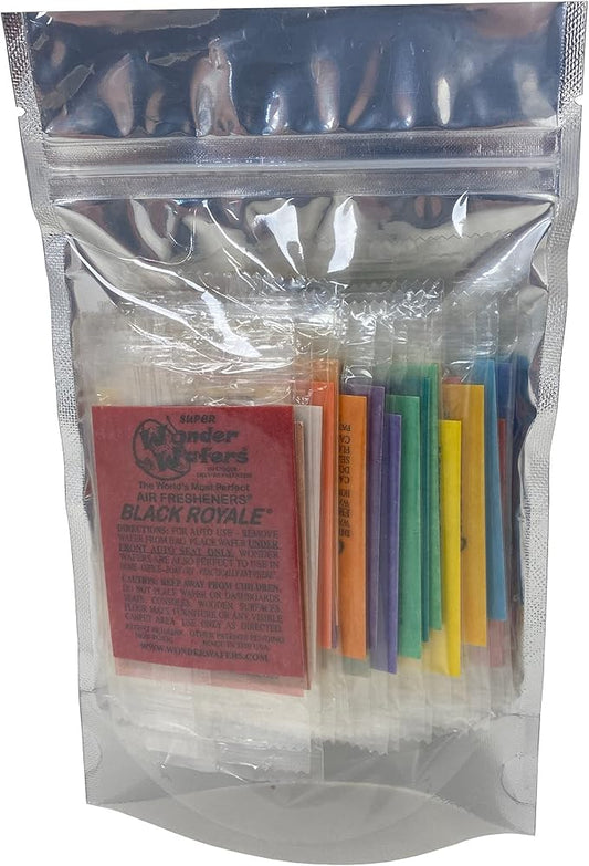 Wonder Wafers Car Air Freshener, Sample Pack, Resealable Vapor Barrier Bag, Includes All 24 Scents (24 Pack)