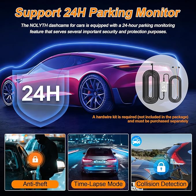 4K Dash Cam Front and Rear: FHD 3 Channel 4K+2K+1080P Dash Camera for Cars with Free 64GB Card 5G Wi-Fi Night Vision G-Sensor 24H Parking Mode for Uber Lyft Families/New Drivers