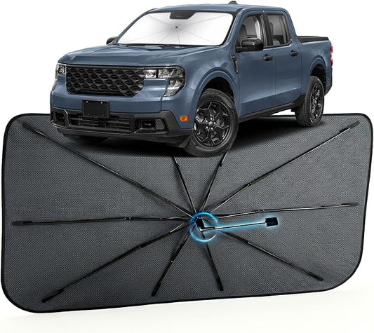 Car Windshield Sun Shade for Ford Maverick 2022-2026 –[Reflective Coated Fabric] Sunshade Umbrella for Front Window, Car Shades Sun Visor Keep Car Cool and Protects Interior, 1:1 Exact Fit