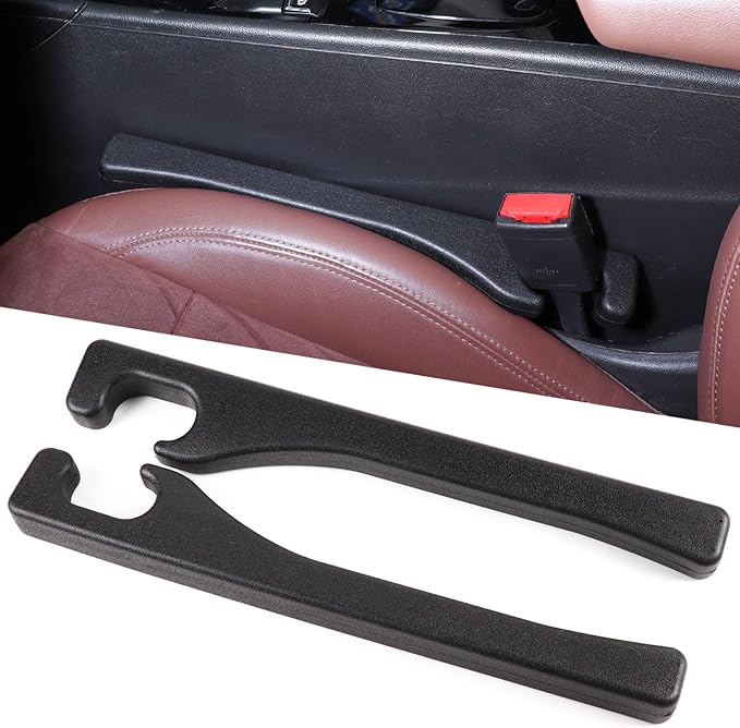 Briwill Car Seat Gap Filler, Universal Fit for Car SUV Truck, 2 Packs Car Gap Seat Filler Interior Car Accessories for Women Girl, Classic Black