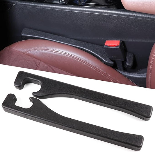 Briwill Car Seat Gap Filler, Universal Fit for Car SUV Truck, 2 Packs Car Gap Seat Filler Interior Car Accessories for Women Girl, Classic Black