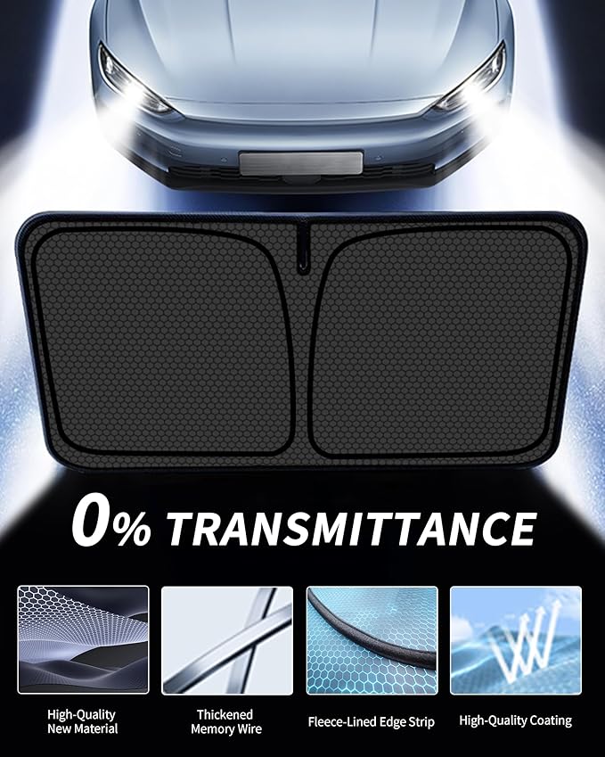 Rogue Customized Windshield Sun Shade for 2014-2020 Rogue (NOT for Sport /2021 Rogue 3rd Gen. T33) Front Window Sunshade Visor Protector Foldable Blocks UV Rays Keep Car Cooler Accessories