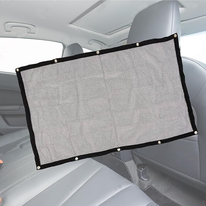 ZONETECH Pet Vehicle Net Barrier Large Universal Fit Safety Mesh for Most Cars, Trucks, SUV