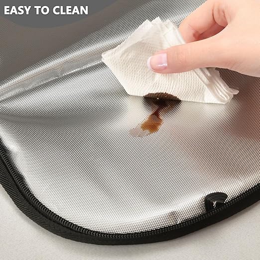 Linqin Autumn Floral Car Trash Can with Lid, Leak Proof, Waterproof, 670 Cubic Inches, 9.1 x 7.1 x 11 inches, Multipurpose Trash Bin for Car, SUV, Truck