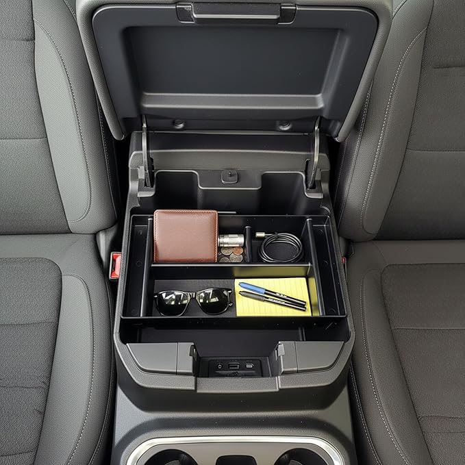 Vehicle OCD Center Console Organizer Tray for Chevy Silverado 1500 / GMC Sierra 1500 (2019-2021) & 2500/3500 HD (2020-2023) (Full Console w/Bucket Seats ONLY) - Made in USA - SLX153