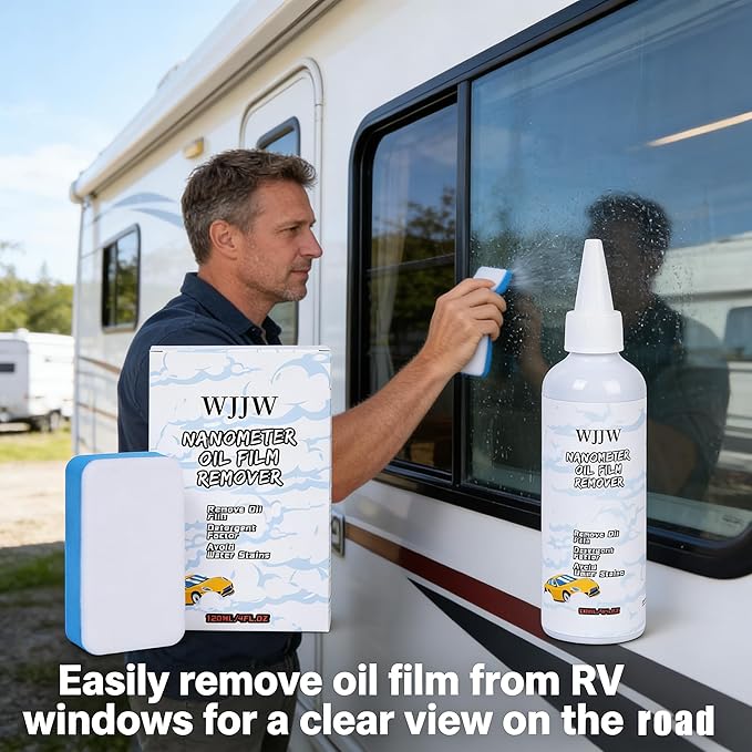 Car Glass Oil Film Remover, Nano Rare Earth Windshield Cleaner, Remove Water Spots, Wax & Grime, Restore Clarity for Auto Windows, Shower Doors & Home Glass