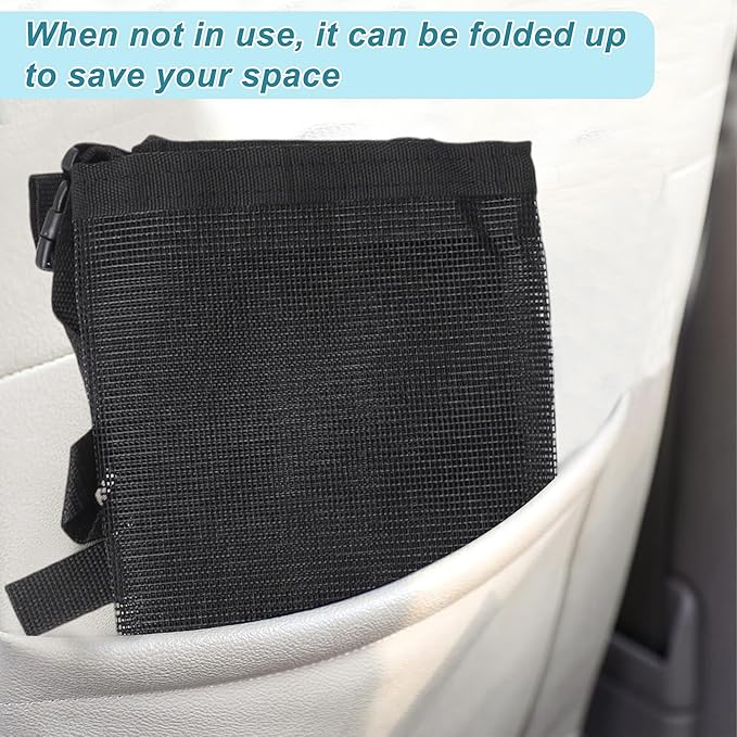 Dog Car Net Barrier, with Adjustable Rope and Hook, Pet Barrier Backseat Dog Car Net, for SUV Pickup, Dog Car Net Barrier, Black, 20.87"x20.87"