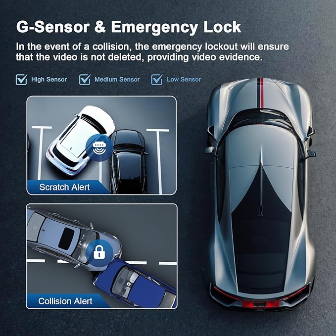 TECXERLLON 4K Dash Cam with ADAS Assist, 3.6" IPS Touchscreen, Built-in GPS & 5G WiFi, G-Sensor, Dash Camera with Starlight Night Vision, 170°/150° Wide View, 24H Parking, Free 64GB Card Included