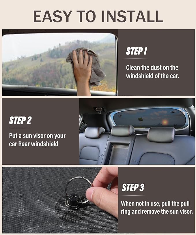 bylikeho Car Window Shade for Baby - UV Protection Sun Shade for Windshield, Rear and Back Windows - Car Accessories,Cooling for Summer