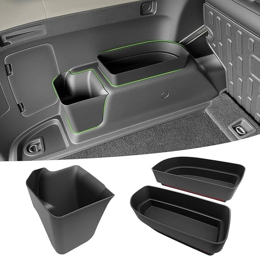 Trunk Organizer for 2010-2024 Toyota 4Runner 5-Seat 2nd Row(NOT Fit 7-Seat 3rd Row), Rear Trunk Storage Box Bin Cargo Tray for 10-24 4 Runner Interior Accessories(3Pcs Trunk Organizer)