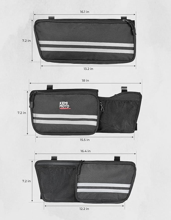KEMIMOTO Upgraded for Rear Pack Organizers with Hooks Compatible with Touring 2014-2024 2025 for Street Glide Road King Tri Glide