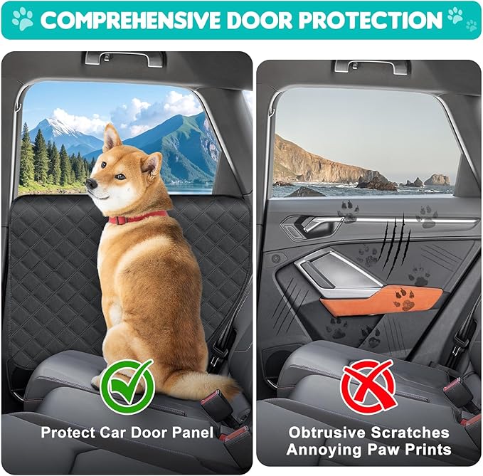 Dog Car Door Protector, 2 Pack Oversized Thickened Door Protectors for Dogs and Pets, Scratch-Resistant, Waterproof, Stain-Resistant Door Covers for Car/SUV/Truck, Universal Size