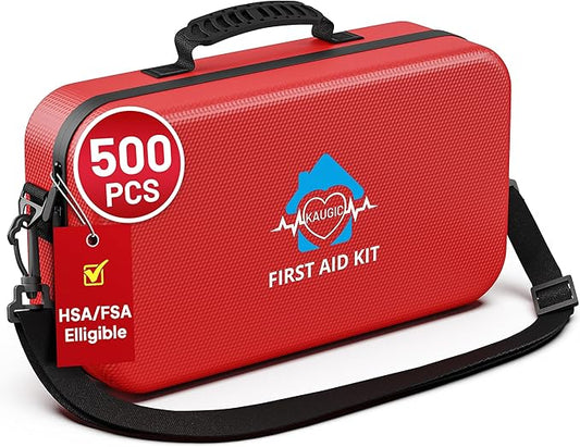 500 Pcs First Aid Kit for Home/Car/Travel/Camping/Businesses, Waterproof Emergency Kit for Hiking, Sports, Truck, Office, Vehicle & Outdoor Emergency Supplies, Well-Organized Home Travel Essentials