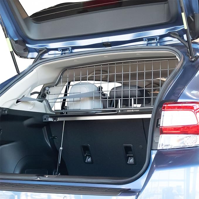 TRAVALL Compatible with Subaru Crosstrek (2017-2023) Dog Car Barrier Guard Custom Fit Heavy Duty Steel Mesh Trunk Divider Safety Travel Premium Luggage Cargo Barrier Backseat Protection