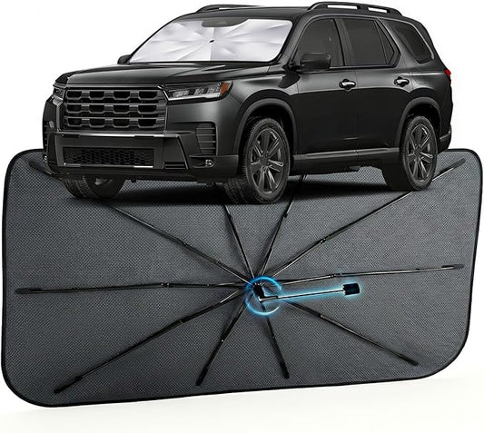 Car Windshield Sun Shade for Honda Pilot 2016-2026 –[Reflective Coated Fabric] Sunshade Umbrella for Front Window, Car Shades Sun Visor Keep Car Cool and Protects Interior, 1:1 Exact Fit