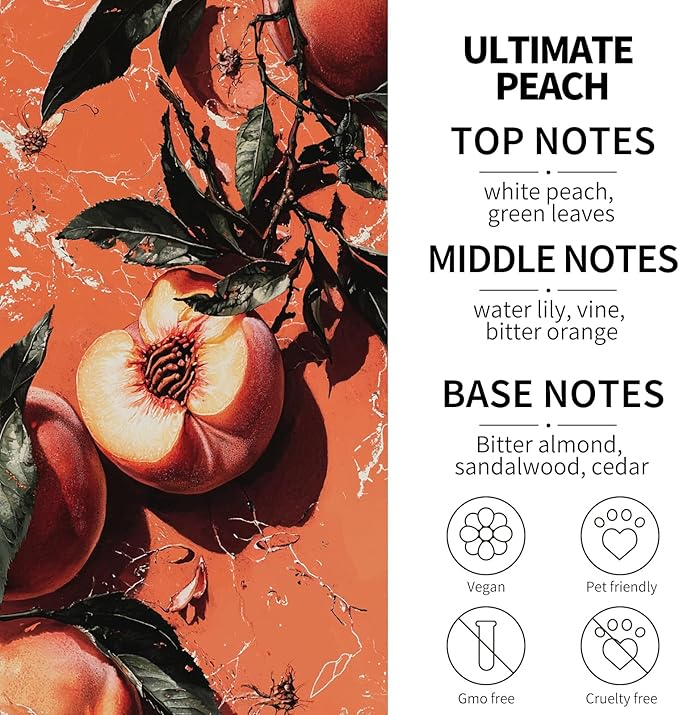 2-Pack Car Fresheners Long Lasting & Car Deodorizer - Ultimate Peach Hanging Car Air Freshener for Women, Car Necessities & Scent Diffuser by VUTOLLOSA