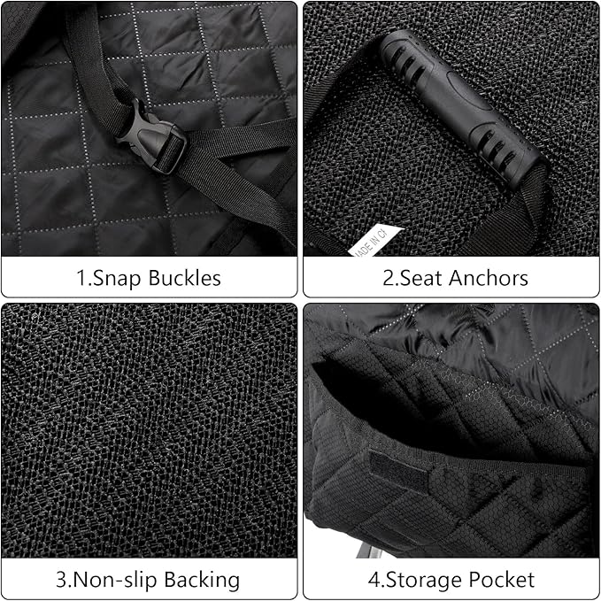 Fasmov 2 Pack Front Dog Car Seat Cover, Full Protection Dog Car Seat Cover with Side Flaps, Nonslip Pet Seat Covers with Elastic Bottom, Waterproof Car Seat Covers Fits for Cars, Trucks, SUVs