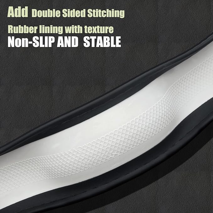 Steering Wheel Cover Standard Size 14.5-15 inch, Non-Slip Car Wheel Cover Protector, Breathable Microfiber Leather, Black and Chocolate Brown