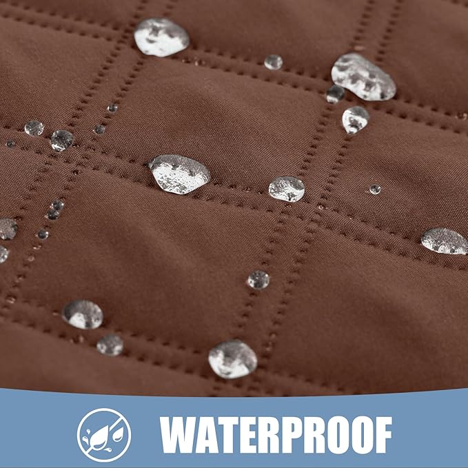 Smiry Waterproof Couch Covers for Dogs Washable, Reversible Pet Couch Covers for 3 Cushion Sofa Pet Friendly, Soft Sofa Furniture Protector for Dogs Cat Kids, Checkered (40"x95", Brown/Chocolate)