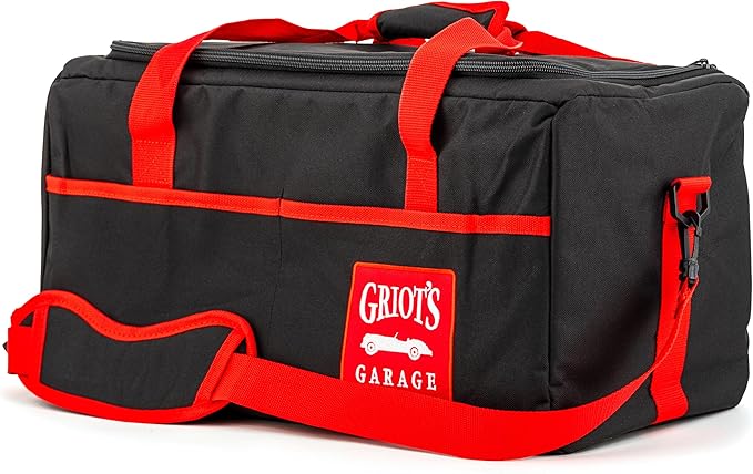 Griot's Garage Detailers Bag, Car Detailing Organizer, Caddy Tote for Storing Auto Care Products, Water-Resistant, 20" L X 10 1/2" W X 10" H, 92221