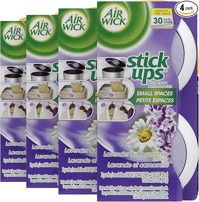 Air Wick Stick Ups Air Freshener, Lavender and Chamomile, 2 ct (Pack of 4)
