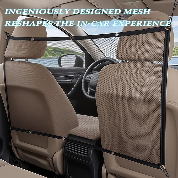 Car Pet Barrier Mesh for Back Seat for Subaru Crosstrek Limited 2019–2025, Heavy-Duty Dog Safety Net Scratch-Resistant Divider for Cars,Breathable & Secure Travel Guard,A