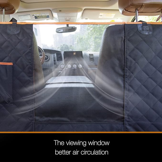 iBuddy Dog Seat Cover for Pickup Trucks, 900D Heavy Duty Truck Back Seat Cover for Dogs, Waterproof & Non-Slip Pet Car Seat Cover, Fits Ford F150 F250 Ram 1500 GMC Sierra Chevy Silverado Crew Cab