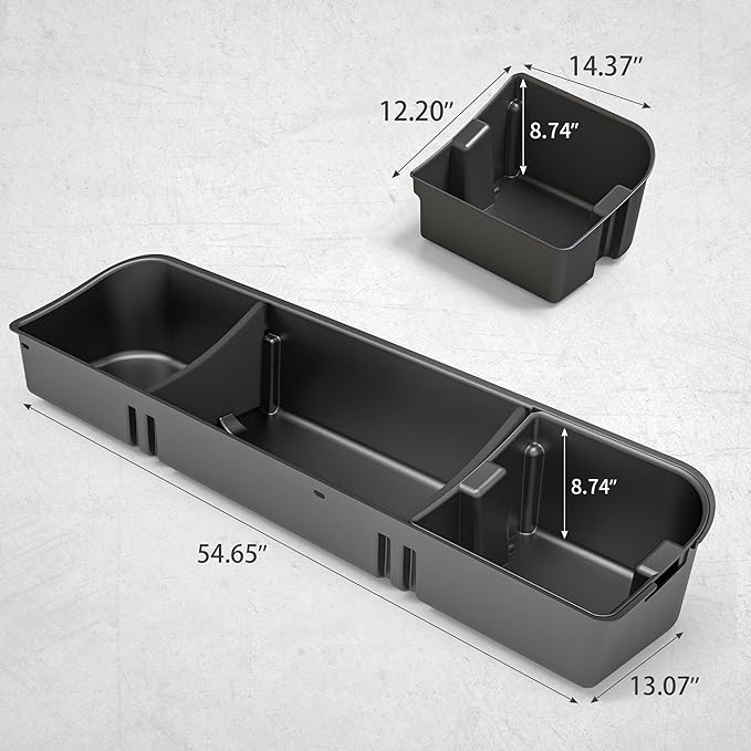 oEdRo Underseat Storage for Ford F150(2015-2026) SuperCrew/Crew Cab & F-250/350/450/550(2017-2026) Super Duty, Upgraded Rear F-150 Under Seat Storage Truck Organizer Tool Box