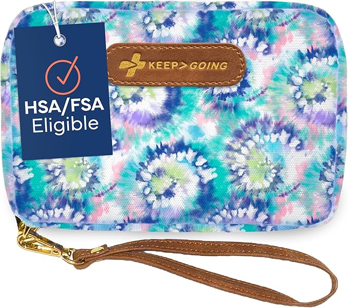 KeepGoing Travel First Aid Kit for Kids – 130 Pc. for Car, Home, Purse, Diaper Bag & Backpack with Latex-Free Bandages - Mini First Aid Kit Travel Size TSA-Approved