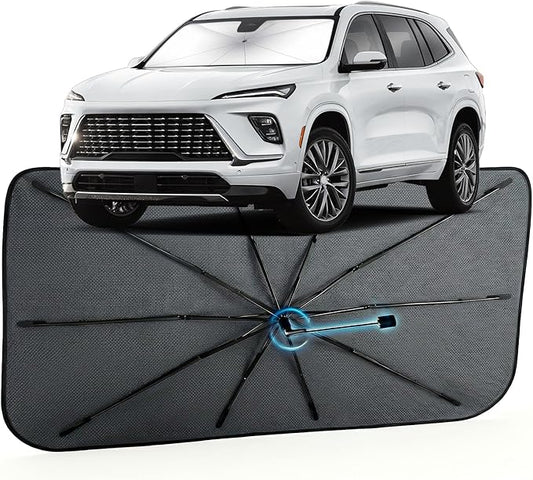 Car Windshield Sun Shade for Buick Enclave 2018-2026 –[Reflective Coated Fabric] Sunshade Umbrella for Front Window, Car Shades Sun Visor Keep Car Cool and Protects Interior, 1:1 Exact Fit