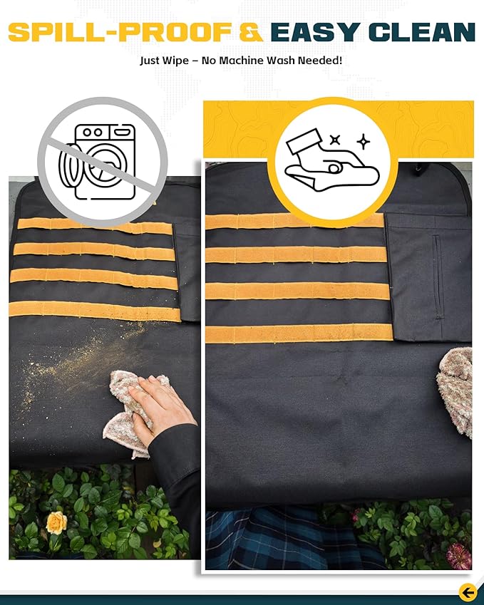 Trumgeta Seat Back Protector | Tactical MOLLE Panel Organizer | Universal Waterproof Back Cover for Compact SUVs/Trucks