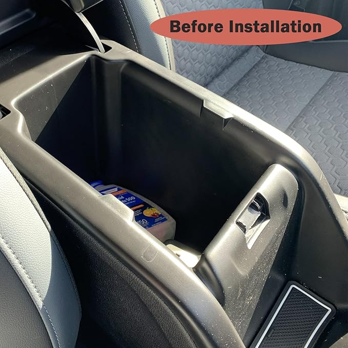 TACORBO Center Console Organizer Compatible with Chevy Colorado/GMC Canyon Accessories 2015-2020 2021 2022 Armrest Secondary Storage Box, ABS Materials,Black Trim