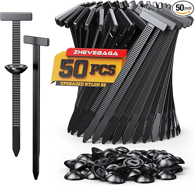 Nylon Universal Cable Tie Buckle -50PCS Upgrade Fastening Clip Zip Ties for Car Repairs