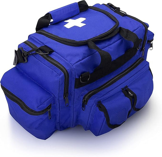 ASA TECHMED First Aid Responder EMS Emergency Medical Trauma Bag Deluxe, Blue