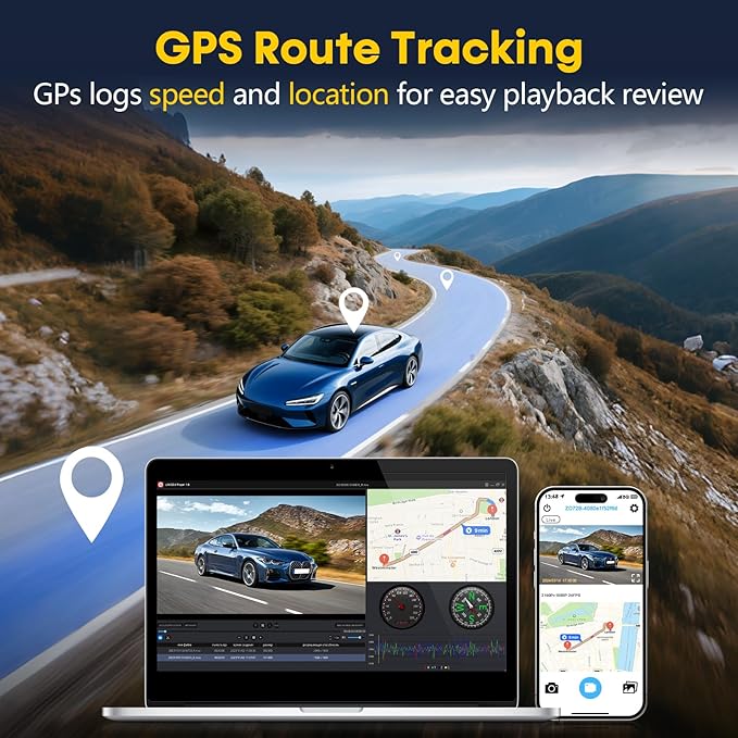 Front and Rear Dash Cam for Car: 4K+1080P Dual Dashcam Record Every Moment for Accident Evidence - 5G WiFi Quick Video Access 15-Min Install by Befumly