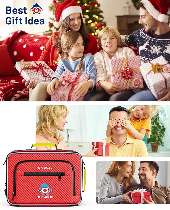 500 PCS First Aid Kit for Car Home Businesses, Well-Organized Emergency Kit, Survival Trauma First Aid Kits for Travel Camping Home College Dorm Essential Supplies