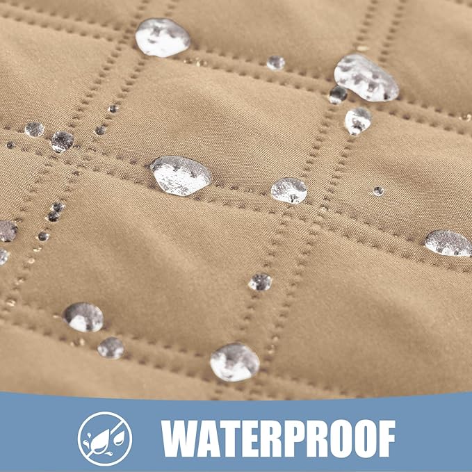 Smiry Waterproof Couch Covers for Dogs Washable, Reversible Pet Couch Covers for 3 Cushion Sofa Pet Friendly, Soft Sofa Furniture Protector for Dogs Cat Kids, Checkered (30"x60", Camel/Beige)