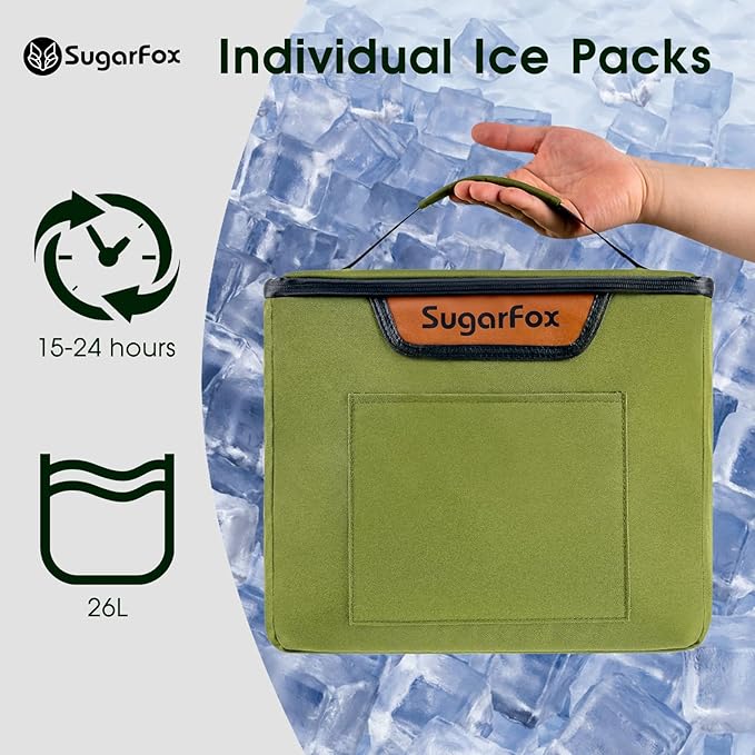 Car Trunk Organizer for SUV, Heavy Duty Waterproof Trunk Organizer, Foldable Collapsible Car Organizer with Cooler, Multi-Compartment Large Trunk Organizer (95L), Green-M003