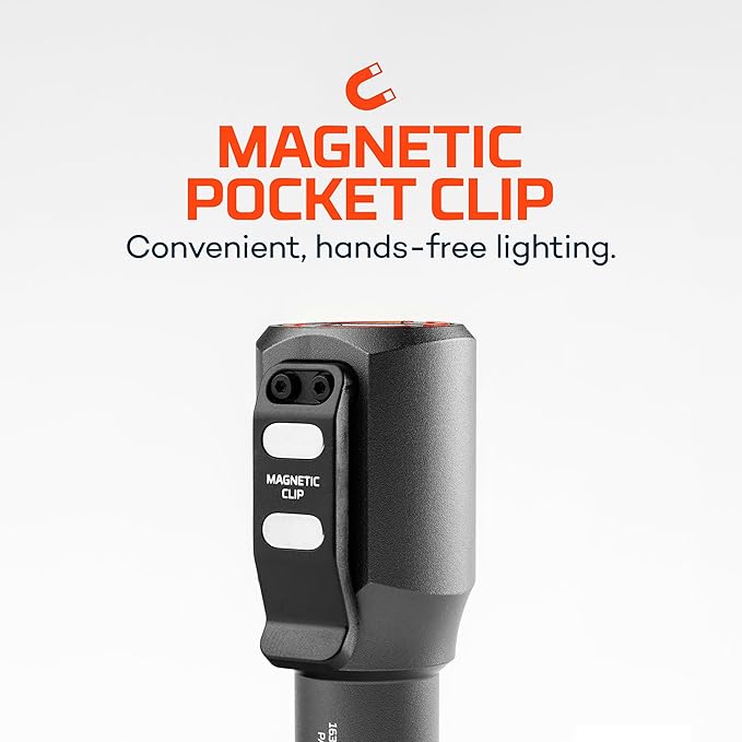 NEBO TRANSPORT 400 2-In-1 Car Charger & Flashlight | 400 Lumens, 6 Light Modes, Compact LED Light, Magnetic Pocket Clip, Waterproof, Emergency Glass Breaker, 12V DC or USB-C Rechargeable
