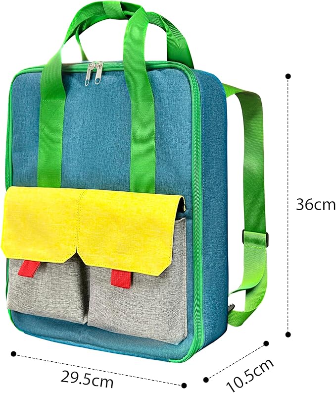 KISLANE Car Storage Backpack Organizer with Elastic Slots – Portable Backpack Carrying Case for 1:64 Scale Cars, Hands-Free Travel Storage Bag for Collection and Organization