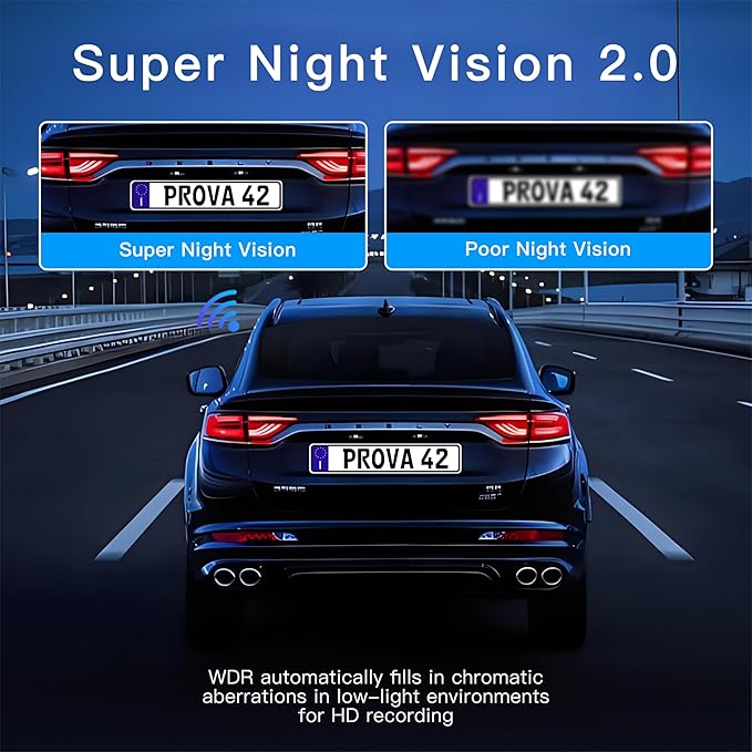 4 Channel Dash Cam 360° View, TOPGOOSE 2K Front and Rear Inside, Left Right Dash Camera for Cars, 8 IR Lamps Night Vision, 5G WiFi & APP Control, G-Sensor, Parking Mode, with a Free 64GB SD Card