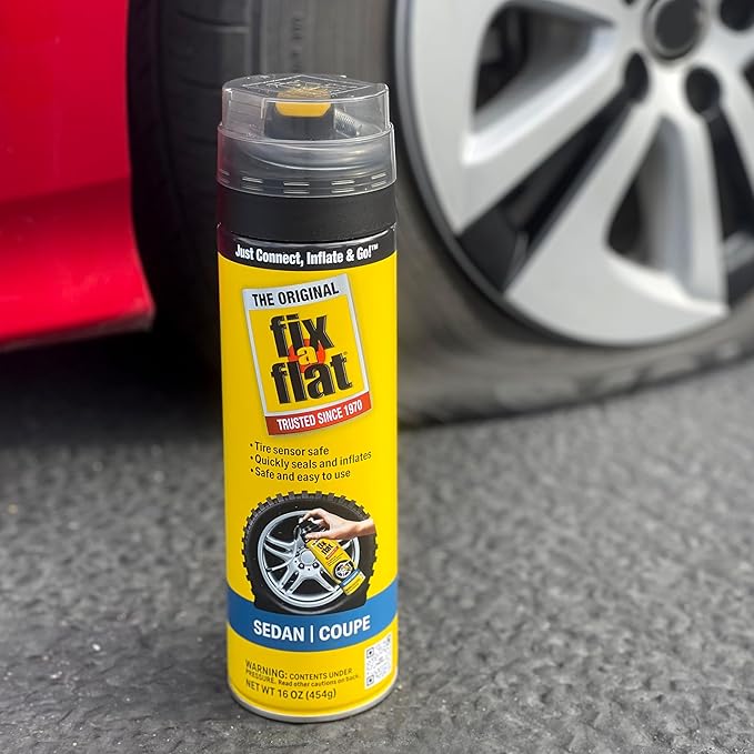Fix-A-Flat S60420-6PK Aerosol Emergency Flat Tire Repair and Inflator, for Standard Tires, Eco-Friendly Formula, Universal Fit for All Cars, 16 oz. (Pack of 6)
