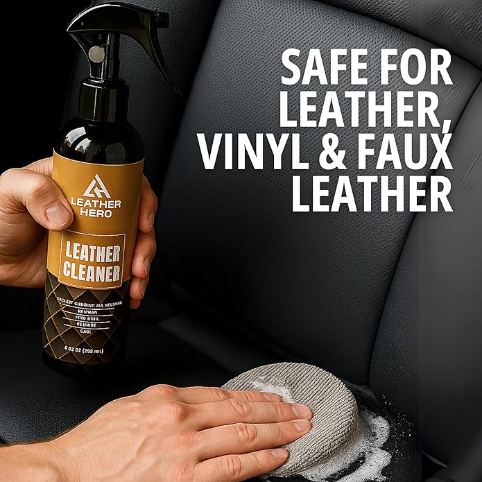 Leather Cleaner and Conditioner Kit – 4-Piece Set with Best Leather Cleaner for Couches, Sofas, Chairs, Furniture, and Car Interiors