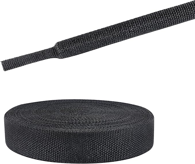 2 to 1 Ratio 1/2" - 18 feet Heat Shrink Fabric Braided Cable Sleeves Cord Management Protection for Automotive Cable/Wire/Irregular Shape Hose