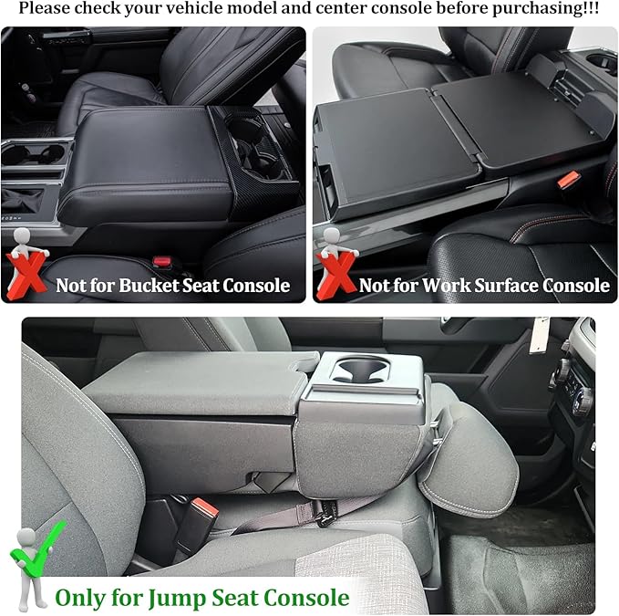 Underseat Storage Organizer Compatible with 2015–2025 2026 Ford F150 and 2017–2026 F250 F350 F450 with 40/20/40 Jump Seat – Replaces OEM Cup Holder HC3Z-2813562-AB