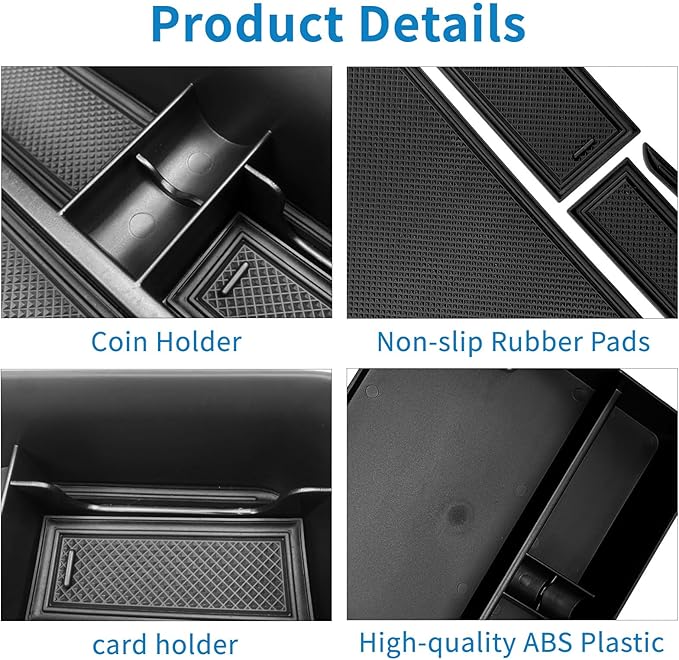 Zxiaochun Center Console Organizer Tray for 2023 2024 2025 2026 Honda Pilot & 2024 2025 2026 Honda Passport & 2024 2025 2026 Ridgeline Accessories, Armrest Box Storage Organizer Divider