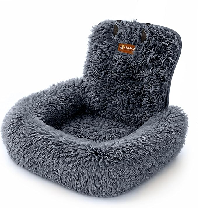 Pelsbarn Soft Comfortable Dog Protecting Car Bed 2.0 Extra Small (Dark Grey)