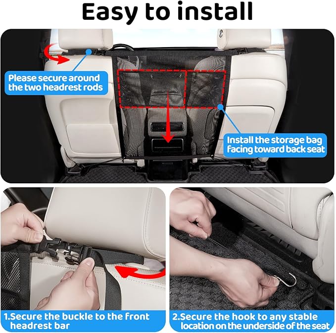 TKYZ Dog Car Barrier,Dog Car Net Barrier with Mesh Organize,Pet Divider Fit Car/SUV/Truck