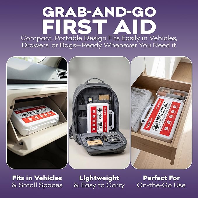 50 Person OSHA Compliant First Aid Kit for Businesses, Vehicles, Trucks, Construction Site - Type III, ANSI Class A Emergency Kit - 197 Piece Essential First Aid Supplies