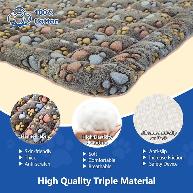 Thickened Dog Bed for Car Back Seat, Upgraded Bottom Non-Slip, Fits Hard Bottom car seat Cover for Dogs, Premium Mixed Color, Dog Car Seat Cover